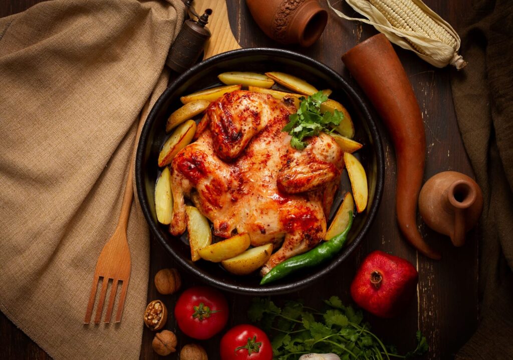 Spicy Grilled Chicken Skewers with Lemon and Herbs